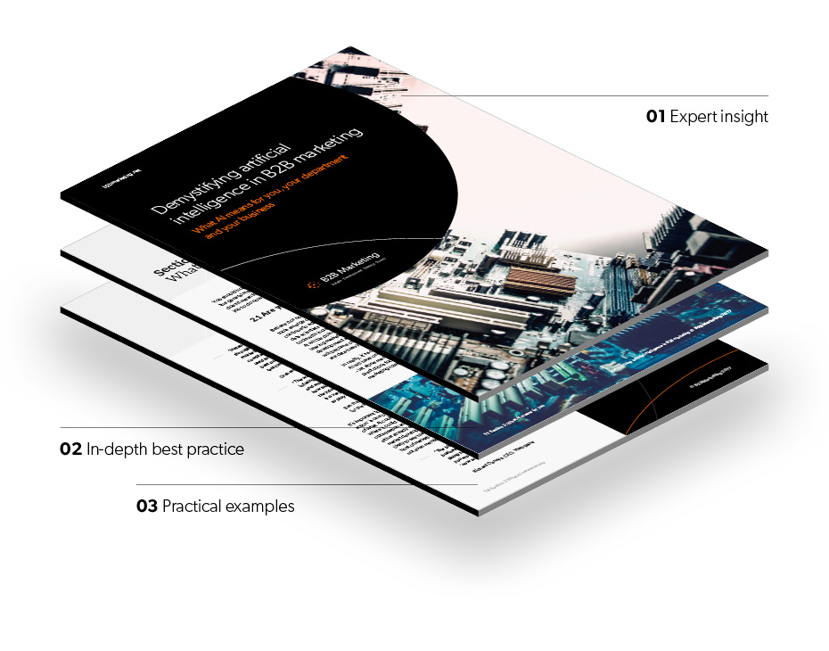 B2B marketing demystifying AI premium guide stack image