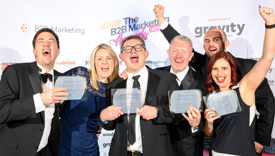 grand prix winners Octopus Group at the B2B Marketing awards