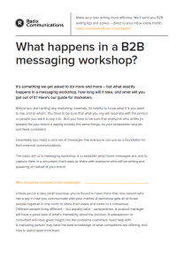 What happens in a B2B messaging workshop?