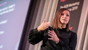 Gemma Davies, director global ABM strategy, ServiceNow speaking at the 2019 B2B Marketing ABM Conference