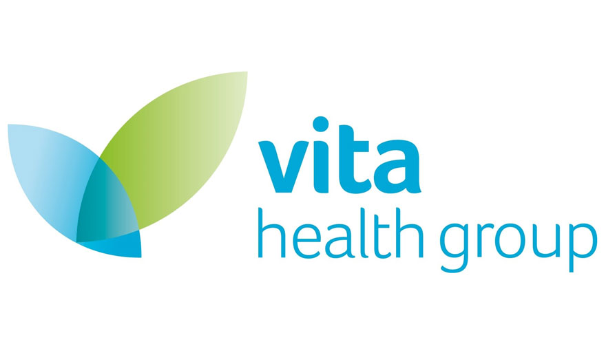 Vita Health Groups new logo (as described in the copy)